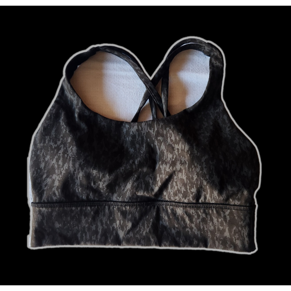 Women's Lululemon Sports Bra, Size 6, Black & Grey